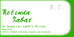 melinda kabat business card